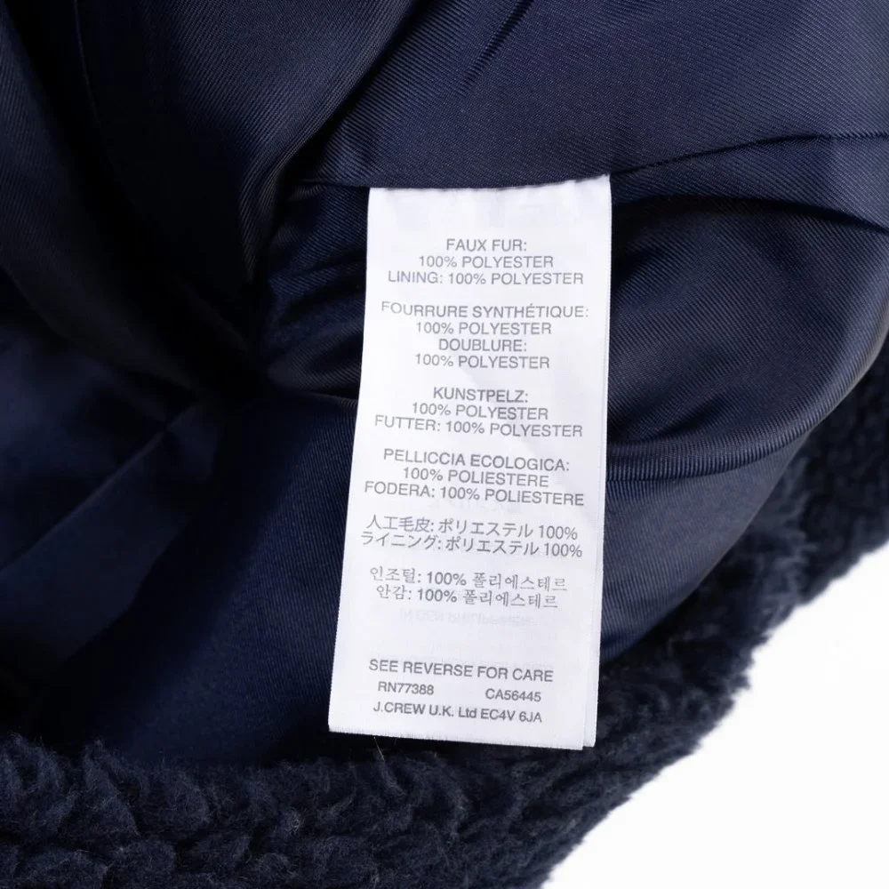 J. CREW Plush navy fleece excursion vest size XS